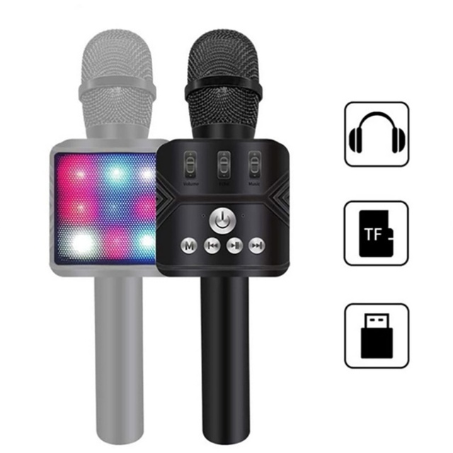 Factory Wholesale Cardioid Wireless Karaoke Microphone Built-in Speaker Portable for 5.0 Singing Gift for Kids Birthday
