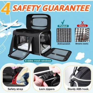 Free Sample Pet Carrier <b>Top</b>-Expandable Soft Sided Small <b>Cat</b> dog carrier travel luxury pet carrier bags - Product Image 2