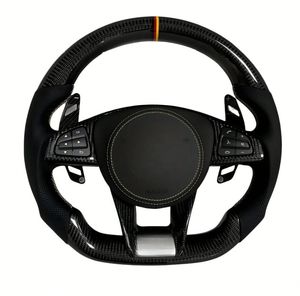 Volante de Fibra de Carbono Forjado Personalizado para <span class=keywords><strong>Mercedes</strong></span> Benz para W205 W222 W204 CLS C63 G500 G63 Edición Tiffany Blue Q50 QX50 - Product Image 6