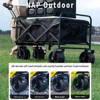 Chariot de plage pliable, chariot de camping compact pour l'extérieur, chariot de camping portable en métal pliable pour les courses, la livraison et le camping