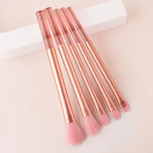 Großhandel Großhandel 5 Stück tragbare Lidschattenpinsel für Make-up Schönheit Lidschatten Augenbrauenpinsel niedlich Reisen Mini-Lidschattenpinsel-Set