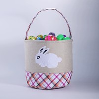 Nouveau design 2026 Panier et sac seau Lapin de Pâques pour la chasse aux œufs et les fêtes