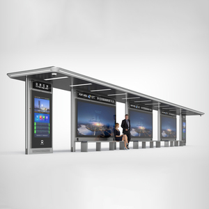 Tùy chỉnh xe buýt Dừng thông minh nội thất thành phố với năng lượng mặt trời năng lượng thép không gỉ trạm xe buýt - Product Image 6