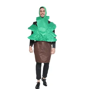 Plantas cactus Cosplay traje marrón disfraces actuación divertida Halloween para plantas verdes adultas