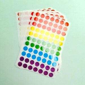 Xi Peptide – autocollants transparents colorés à pois, 77 pièces, 10 feuilles, étiquettes décoratives durables pour notes de calendrier, cartes photo - Product Image 1