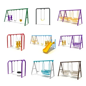 Kleuterschool Outdoor Speeltuin Baby Swing Set Outdoor Metalen Swing Kids Speeltoestellen Tuin Schommel Voor Kinderen