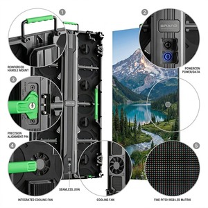 Sistema di Noleggio LED per Video Wall 500x500mm P2.6mm P2.9mm P3.9mm con Giunzione Senza Soluzione di Continuità per Interni/Esterni 4K HDR10+ IP65 - Product Image 5