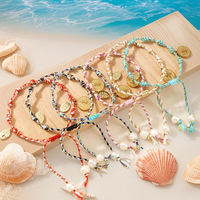 Go2boho Bracelet à breloques avancé noeud péruvien à la mode femmes corde de coton frotté à la main dégradé bijoux faits à la main pour cadeau