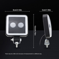3 pouces 10w angle eye rouge bleu led lampe de travail 12v tracteur lumière de travail led 20w 4000lm Auto Truck ATV Motorcycle 4x4 light