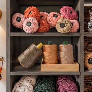 100% पॉलिएस्टर मैक्रेम कॉर्ड कॉर्ड के लिए 3 मिमी चंकी यार्न रस्सी - Product Image 4