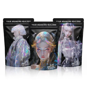 Custom Printed Recyclable Child Proof Resistant Exotic Pouch Edibles Herb Gummies Packaging Holographic Hologram Mylar <b>Bag</b> - Product Image 1
