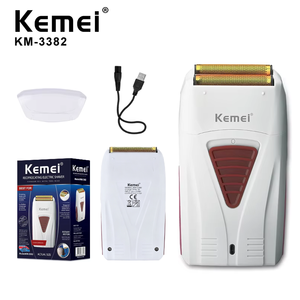 Rasoio Elettrico KEMEI KM-3382 per Uomo, Doppia Lama di Precisione in Acciaio, Ricarica USB, Regolabarba <span class=keywords><strong>e</strong></span> Tagliacapelli, Certificato CE - Product Image 1