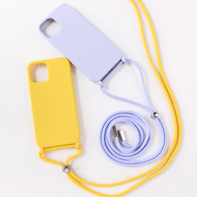 For Xiaomi Redmi Note 12S/Redmi 12 Phone Case Adjustable Cover Neck Strap Girls Women Soft TPU Silicone Shockproof Phone Case