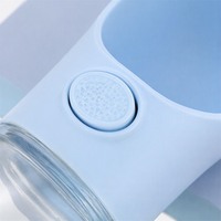 12 19 oz Eco-Friendly 500mL Cat &amp;   Bouteille d'eau portable pour animaux de compagnie, en plastique de qualité alimentaire, anti-fuite, pour la randonnée en plein air et les voyages
