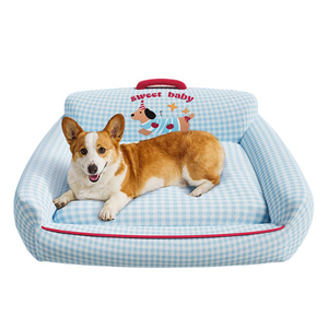 Mùa Đông Thân Thiện Với Môi Thời Trang S-XL Vật Nuôi Chó Mèo Giường Thoải Mái Bông Sofa Kẻ Sọc Thiết Kế Có Thể Giặt Chống-Trượt Động Vật Nhỏ Đóng Gói - Product Image 1