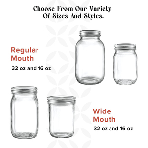 Frascos de Vidrio Mason de Boca Regular, 16 oz, Transparentes, con Tapas Metálicas Plateadas para Sellado y Conservación - Product Image 5