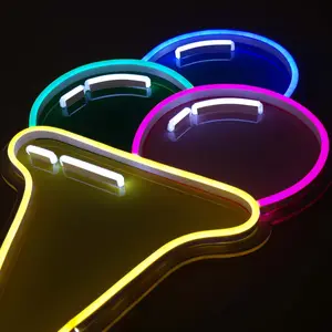 Business Acrylic LED Flex Neon Signs Ice Cream Pattern Customization Light 12V Led Neon Sign 3D Wedding Party LED Neon Light