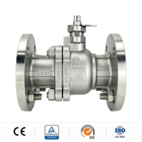 Vanne à boisseau sphérique en acier inoxydable à haute capacité avec logo personnalisé, type à bride, pour l'alimentation en eau et la protection incendie des écoles