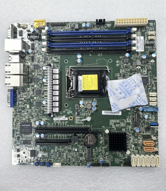MBD-X11SCH-LN4F Single Socket LGA1151 Server Mainboard, Intel C246 Chipset, 4x GbE LAN, DDR4 ECC, M.2 & SATA RAID