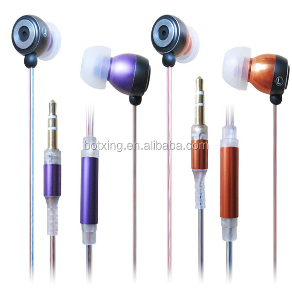 Multi-Color Metallic Premium In-Ear Headphones 3.5mm Connectors High Quality Metal Earbuds Bass Head Set Headphone