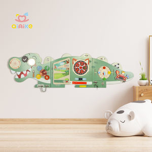 Jeu mural en bois Montessori Qiaike, labyrinthe de dinosaures pour la maternelle, jeu de fléchettes, panneau d'activités, tableau d'activités, jouet éducatif pour les enfants de 4 à 6 ans - Product Image 1