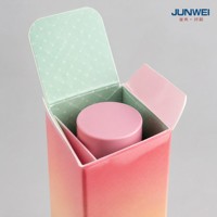 Boîtes d'emballage recyclables en papier couché imprimé avec logo personnalisé et finition vernie pour outils de maquillage et rouges à lèvres