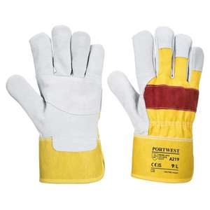 PORTWEST - A219YREXL Premium Chrome Rigger guante Amarillo/rojo-GUANTES EAN 5036108327911 - Product Image 1