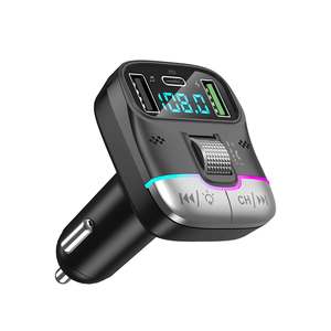 Émetteur FM GXYKIT pour voiture, <span class=keywords><strong>adaptateur</strong></span> <span class=keywords><strong>Bluetooth</strong></span> pour voiture avec chargeur PD Type-C et port USB QC3.0, émetteur radio FM sans fil - Product Image 3