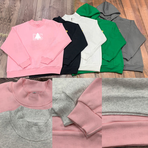 Wholesale Fashion Mockneck Jumpers <b>Top</b> Hot Sale High Quality Cotton Pink Custom Women Drop Shoulder <b>Mock</b> <b>Neck</b> Sweatshirt 380 GSM - Product Image 5