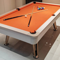 Table de billard 9 boules de 8 pieds en MDF+PVC avec système de retour de billes pour usage familial et club intérieur