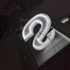 لافتات مضيئة، من الفولاذ المقاوم للصدأ 304، مضاءة بتقنية LED، قابلة للتخصيص، مقاومة للماء - Product Image 3