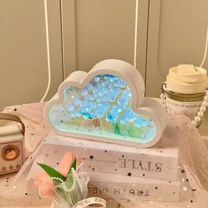 Lampe de nuit LED DIY en forme de tulipe, prix d'usine, lumière de nuit colorée en forme de nuage, miroir de tulipe, lumière de nuit pour la Saint-Valentin, cadeau de chambre à coucher, bureau - Product Image 1