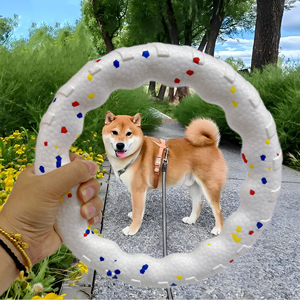 Giocattolo per Cani Ecologico da Viaggio, Anello da Morso Resistente, Interattivo, in ETPU, per Addestramento e Premi, Stile Semplice, 23cm - Product Image 4