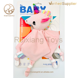 Fornitura di fabbrica all'ingrosso punto imbottito acquisto di peluche animale coperta di sicurezza per bambini amore coperta morbida per bambini giocattoli comfort per bambini - Product Image 3