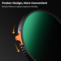 Filtre ND réglable ultra-fin K&F Concept ND2-400, HD, étanche, résistant aux rayures, anti-reflets, revêtement vert, filtre pour objectif