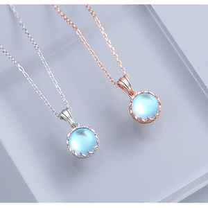 <span class=keywords><strong>Collana</strong></span> <span class=keywords><strong>di</strong></span> pietre <span class=keywords><strong>di</strong></span> <span class=keywords><strong>luna</strong></span> <span class=keywords><strong>di</strong></span> moda all'ingrosso donna S925 gioielli <span class=keywords><strong>in</strong></span> argento Sterling con ciondolo gemma corona - Product Image 1