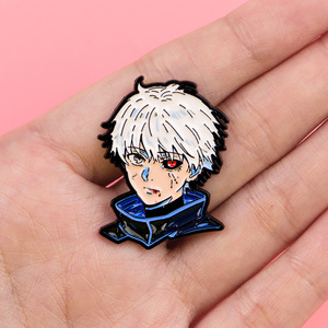 New Designs Japan Style Anime Satoru Gojo Metal Pins Tokyo Enamel Pins Ghoul Kaneki Hat Pins Custom Pins - Product Image 5