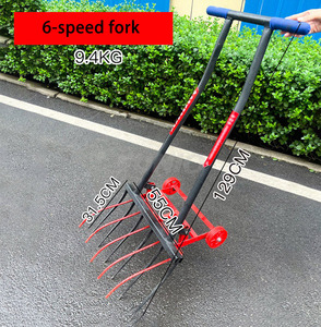 <b>Gardening</b> Digging <b>Fork</b> Isunpro Pro Stainless Steel Manure Pitchfork Broad <b>Fork</b> with Fiber Glass Handle - Product Image 3
