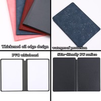 Tableau d'écriture réutilisable pour étudiants, couverture en PU, format A5, imperméable, effaçable, bloc-notes avec stylo et chiffon d'effacement