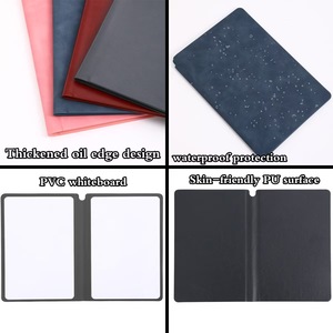 Tableau <span class=keywords><strong>d</strong></span>'écriture réutilisable pour étudiants, couverture en PU, format A5, imperméable, effaçable, bloc-notes avec stylo et chiffon <span class=keywords><strong>d</strong></span>'effacement - Product Image 6