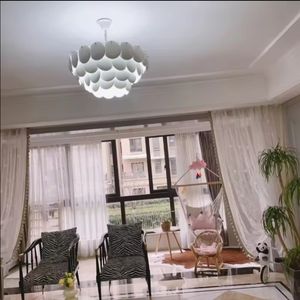 Platillo de linterna blanca nórdica redonda de alta calidad, de estilo nórdico luz colgante para el hogar, oficina, sala de estar y dormitorio - Product Image 6