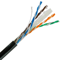 Câble Cat6 Aico pour câblage extérieur, échantillons gratuits, extérieur, 1000 Mbps, 1G, UTP, étanche, résistant aux UV, PVC+PE, double gaine