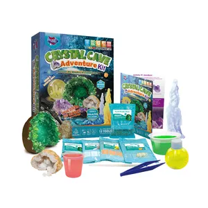 Crystal Growing Kit For Kids Creativity Crystal Diy Science Fun Experiment with Real Geode Kit for Boys Girls