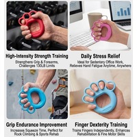 Anillo de Silicona para Estiramiento de Dedos, Fabricado en Zhejiang, Talla Única, 20-30lbs, Doble Resistencia, Entrenador de Fisioterapia, OEM Personalizado