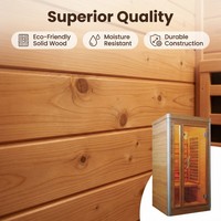 Sauna Eléctrica de Diseño Moderno con Infrarrojos Lejanos para la Salud, Sauna Interior de Madera Sólida para Uso en Hoteles
