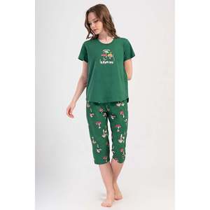 Combinaison de nuit ovale à manches courtes et col rond pour femmes - Product Image 4