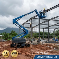 Plateformes élévatrices inclinées électro-hydrauliques d'extérieur JINMEITE, hauteur maximale 15 m, jambes de ciseaux 4,35 m x 1,5 m x 1,99 m, table pour usage domestique