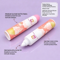 Tubes cosmétiques souples en PE OEM en gros avec bouchon conique en forme de fleur de crème glacée, tubes en plastique vides à presser pour l'emballage de crème pour les mains