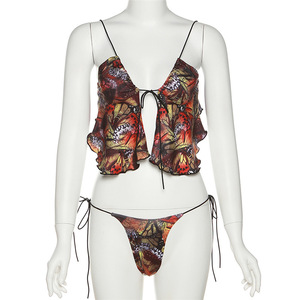 Photos <span class=keywords><strong>de</strong></span> filles sexy aux États-Unis, <span class=keywords><strong>bikini</strong></span> sans bretelles, <span class=keywords><strong>bikini</strong></span> en maille tie-dye, string en dentelle, <span class=keywords><strong>bikini</strong></span> triangle, <span class=keywords><strong>bikini</strong></span> deux pièces - Product Image 5