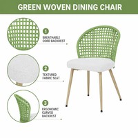 Chaise de balcon extérieure ergonomique légère et respirante en tressage de corde, personnalisable OEM/ODM avec impression par transfert